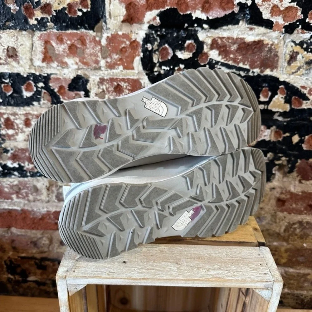 The North Face Thermoball Progressive Zip II Boots White Grey NF0A5LWF Womens 8
